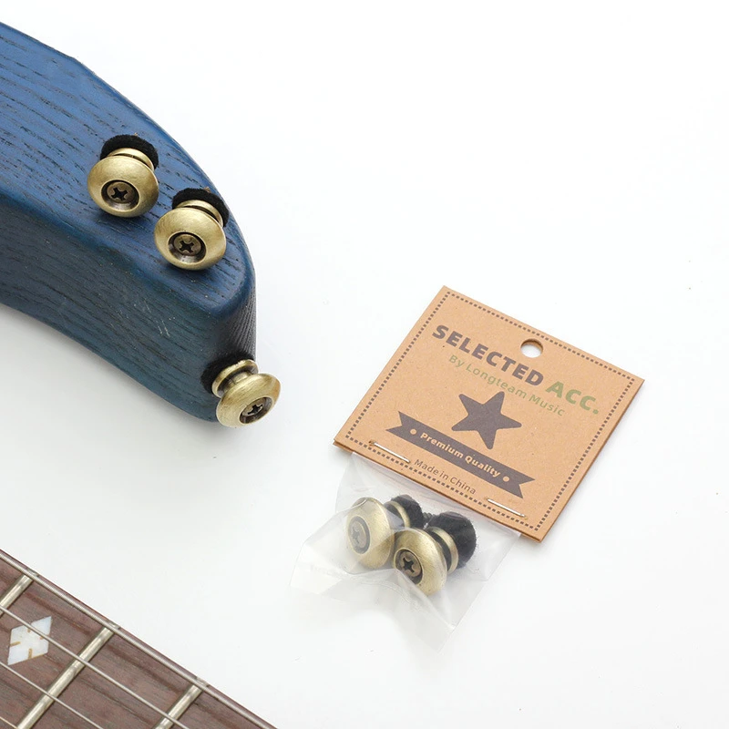 Замок для гитарного ремня 2 шт. металлическая кнопка гвоздь стреплок гитара
