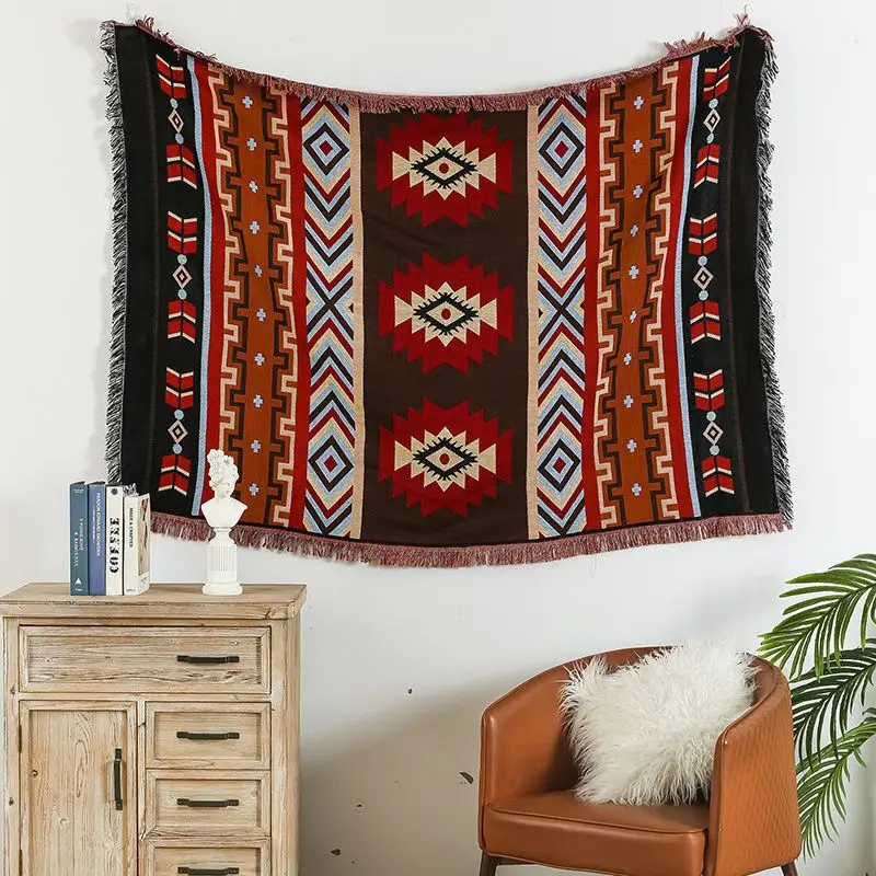 Текстильный город Instagram Ретро индийское этническое килимское одеяло