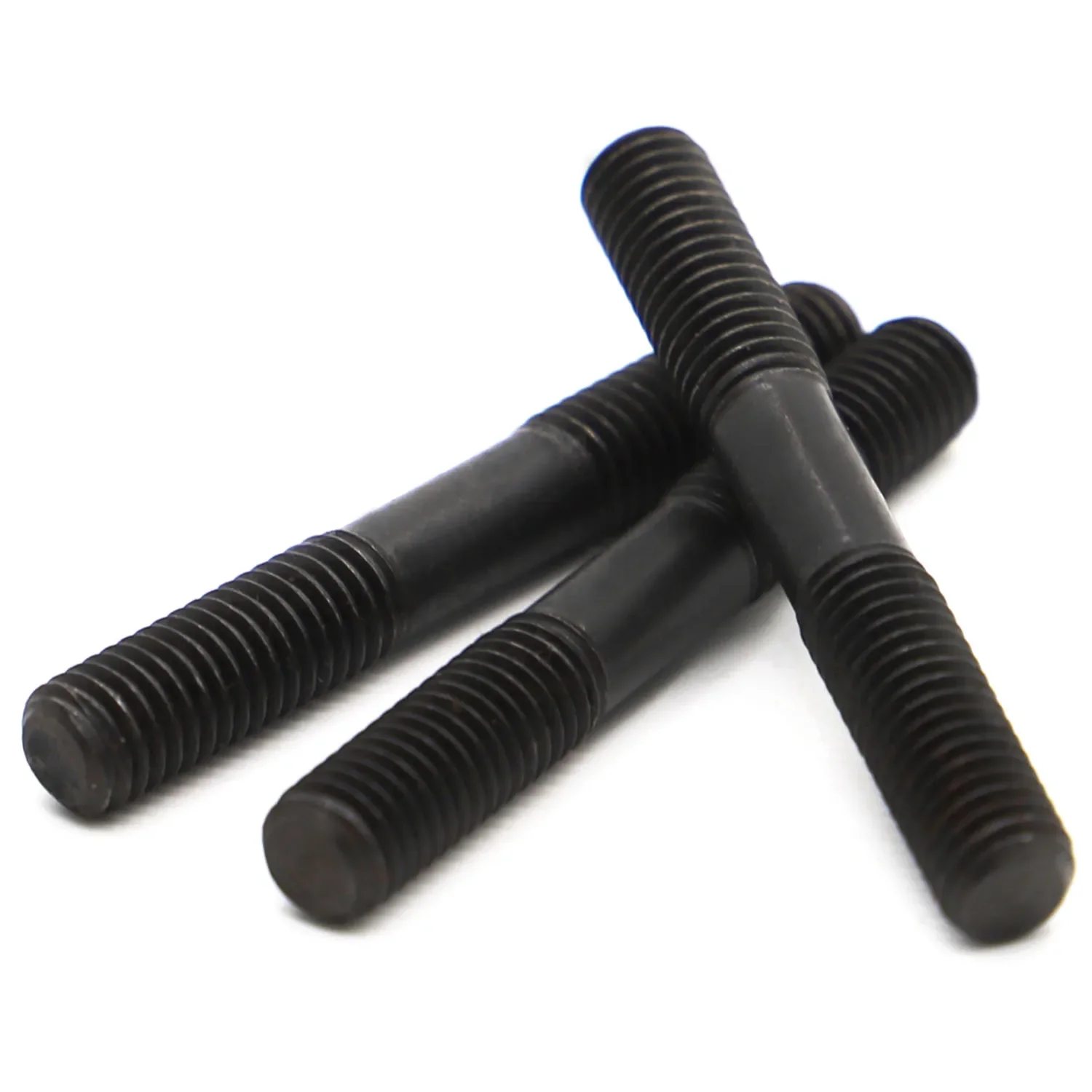 

M8 M10 M12 класс 8,8 черная сталь GB901 стержень Двойная резьба винт стержень шпильки болты