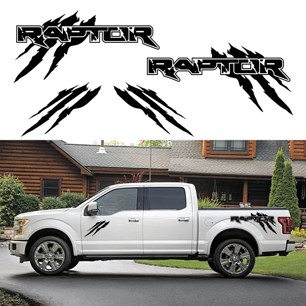 

4 шт. креативная графическая наклейка для автомобиля для пересеченной местности, наклейки для багажника, Раптора, грузовика, коробки, для ford ...