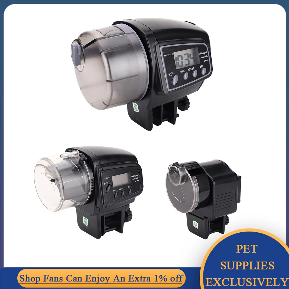 

Smart Automatic Fish Feeder for Fish Tank Supplys Digital LCD Display Aquarium Feeder Shrimp/Goldfish/Betta Fish Food Dispenser