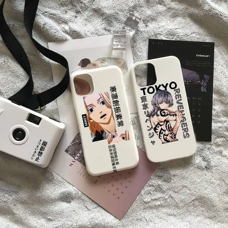 

mikey Tokyo Revengers anime Phone Case Candy Color for iPhone 6 7 8 11 12 13 s mini pro X XS XR MAX Plus