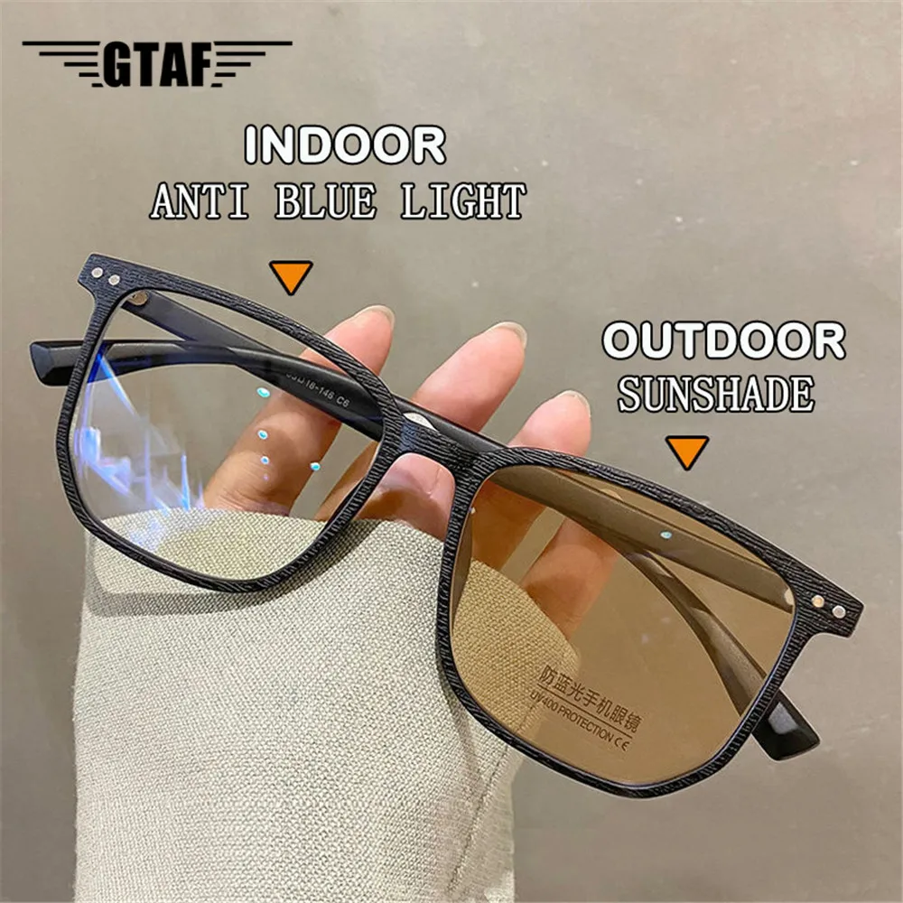 

Anti Blue Light Myopia Glasses Outdoor Sunshade Sunglasses Women 0 To - 6.0 2022 Photosensitive Color Changing Reading Glasses
