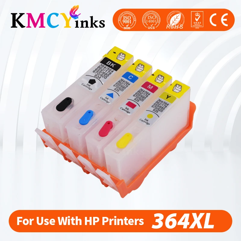 Перезаправляемый картридж KMCYinks 364XL 364 XL с чипом совместимый HP 5520 5524 6510 6520 7510 B109 B110
