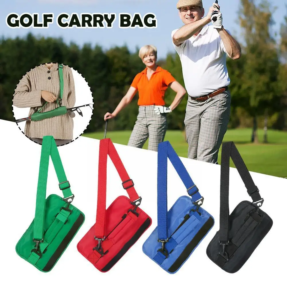 

Golf Club Mini Lightweight Nylon Adjustable Shoulder Bags Driving Crossbody Carry Range Course Pouch Training Strap Nylon J3B4