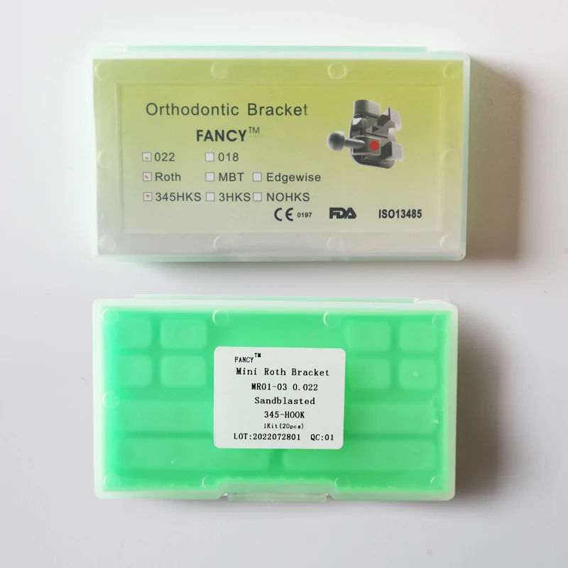 10 упаковок ортодонтические скобы пластиковая мини-коробка