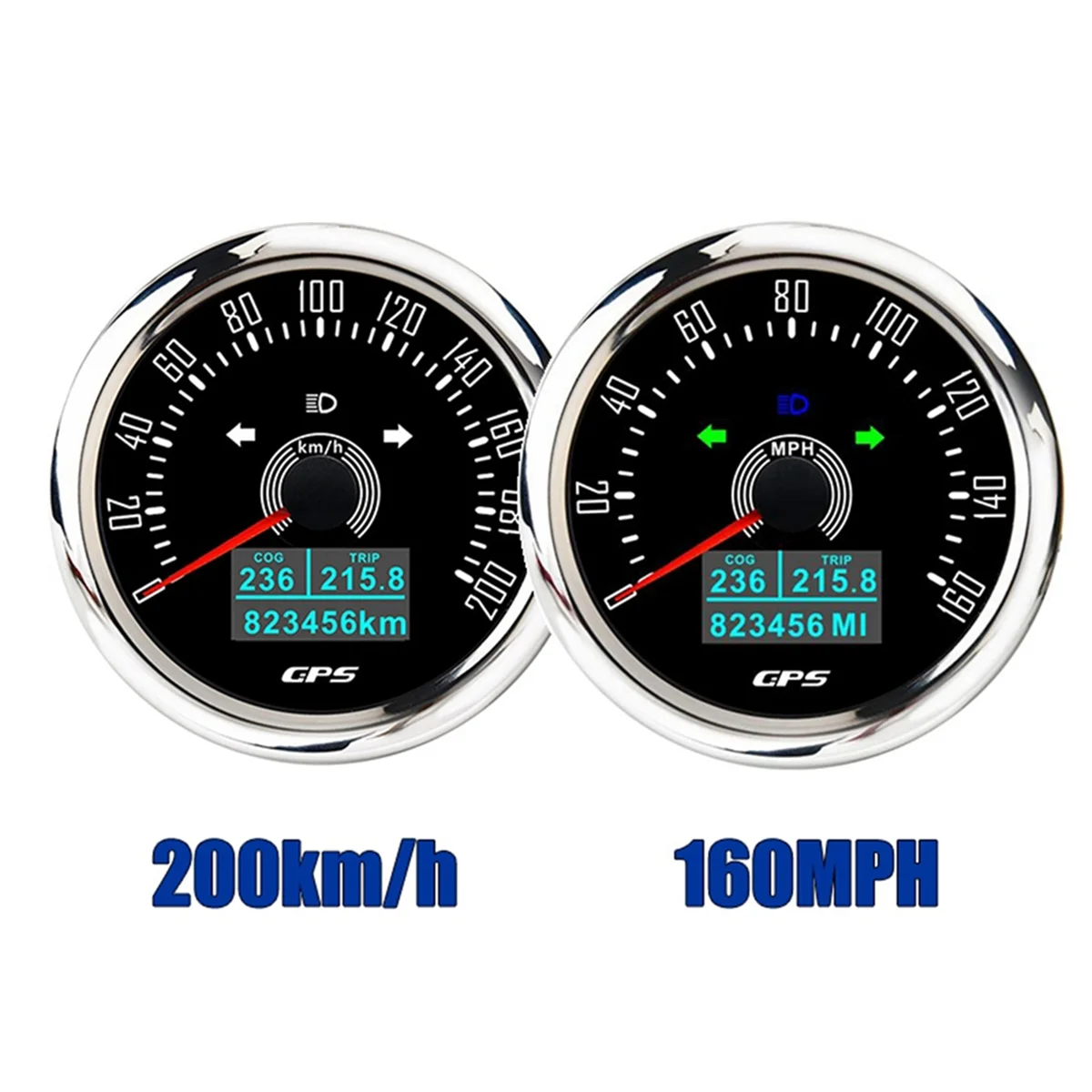85 мм GPS-спидометр с GPS-антенной 7 цветов подсветка цифровой светодиодный одометр