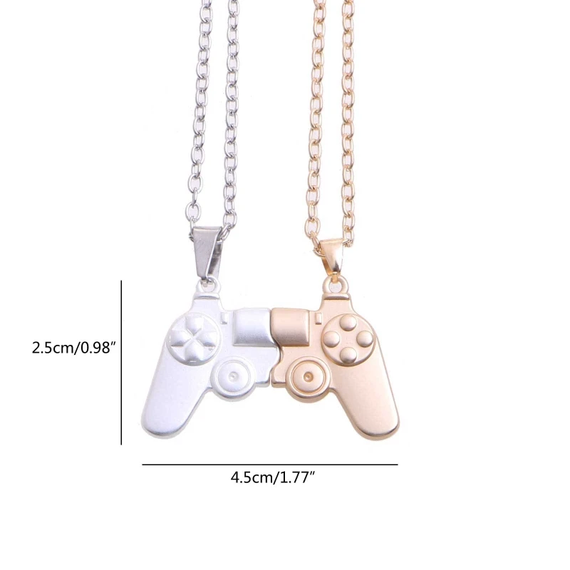 2 шт. разделенный Магнитный игровой контроллер с подвеской ожерелье для пар