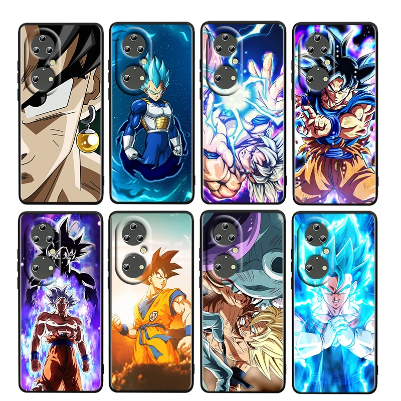 

Anime Son Goku Dragon Ball For Huawei P50 P20 P30 P40 5G P10 Pro Lite E Plus P9 Lite Mini 5G TPU Silicone Soft Black Phone Case