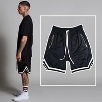 summer new men shorts lace up pants sports casual basketball run wear side back zipper pocket bottoms skin friendly comfortable