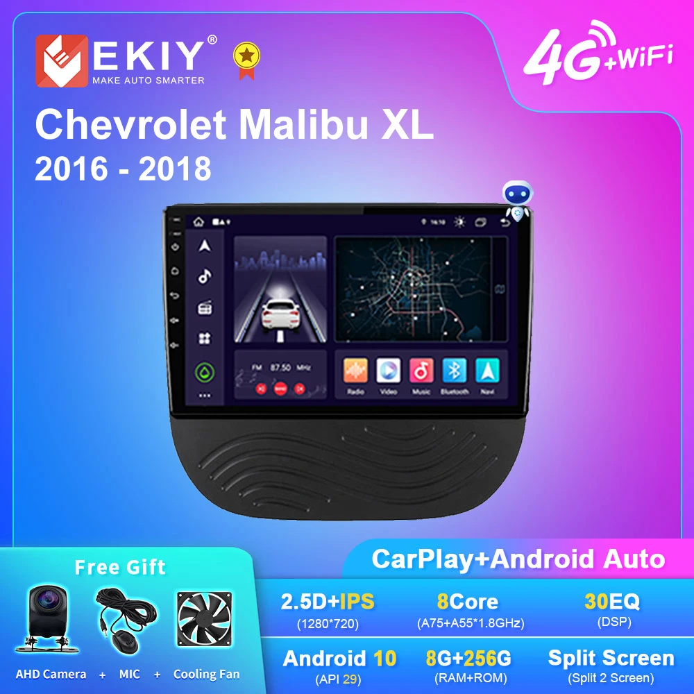 

EKIY X7 Android 10 Car Radio For Chevrolet Malibu XL 2016 - 2018 Stereo Multimedia Video Player Stereo GPS DSP Carplay 2din DVD