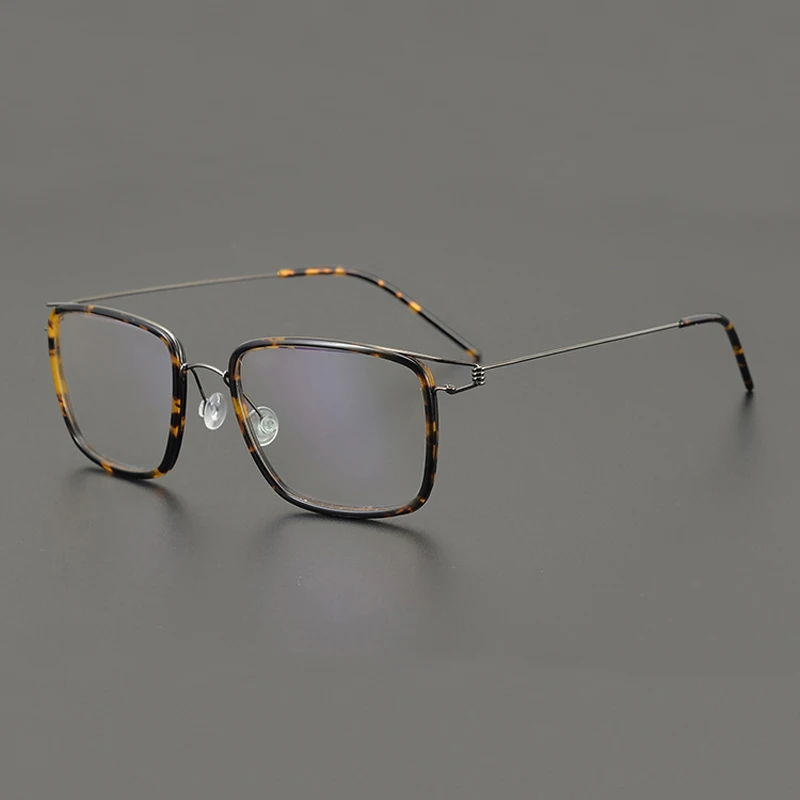 

Denmark Brand Titanium Acetate Rectangle Glasses Frame Men Women Myopia Optical Eyewear Ultralight Screwless Full Rim Eyeglasses