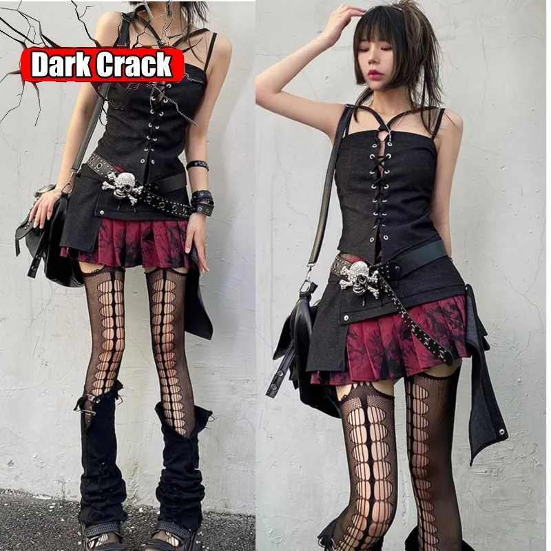 Women's Bling BLing Y2K Girl Gothic Rhinestone Belts Punk Skull Rivet Rock Male Harajuku Men Lady Waist Belt Birthday Gift