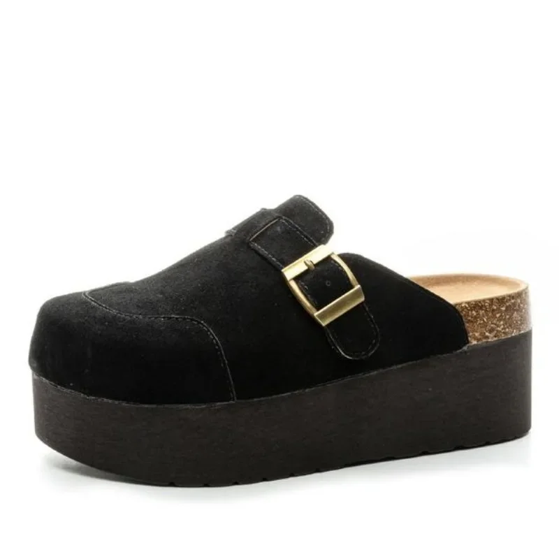 Высочайшее качество 7 см замшевые женские туфли-лодочки из коровьей кожи на