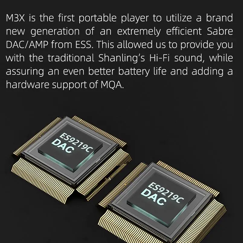Shanling M3X MQA Поддержка портативного музыкального плеер высокого разрешения Dual ES9219C