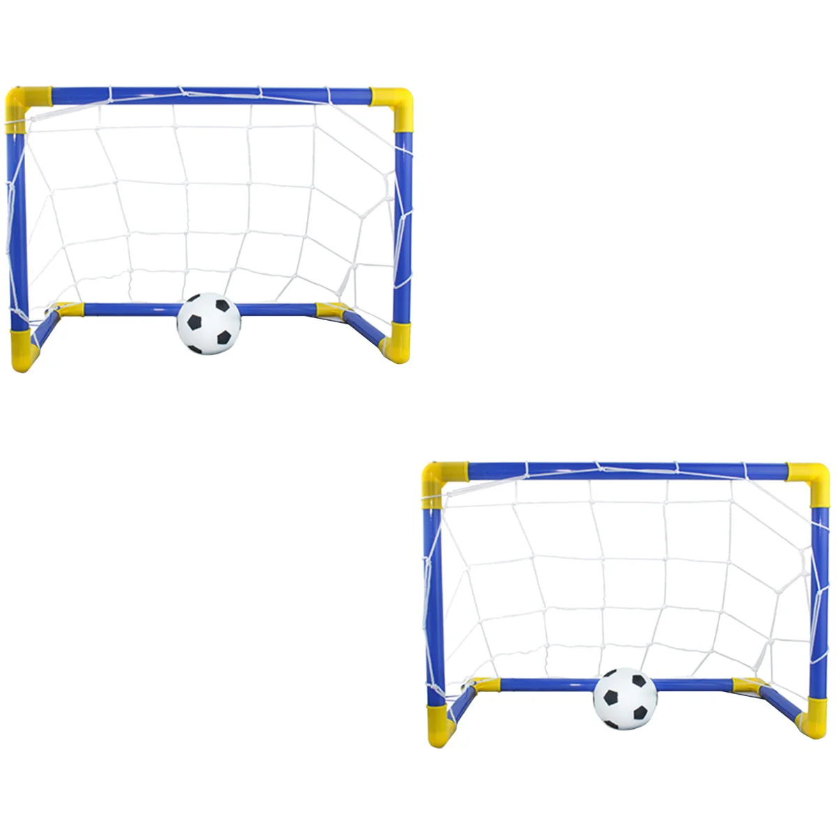 

2 Sets Mini Football Goal DIY Football Net Door Kids Indoor Sports Toys Soccer Goal Door Training Game Toy Soccer ball