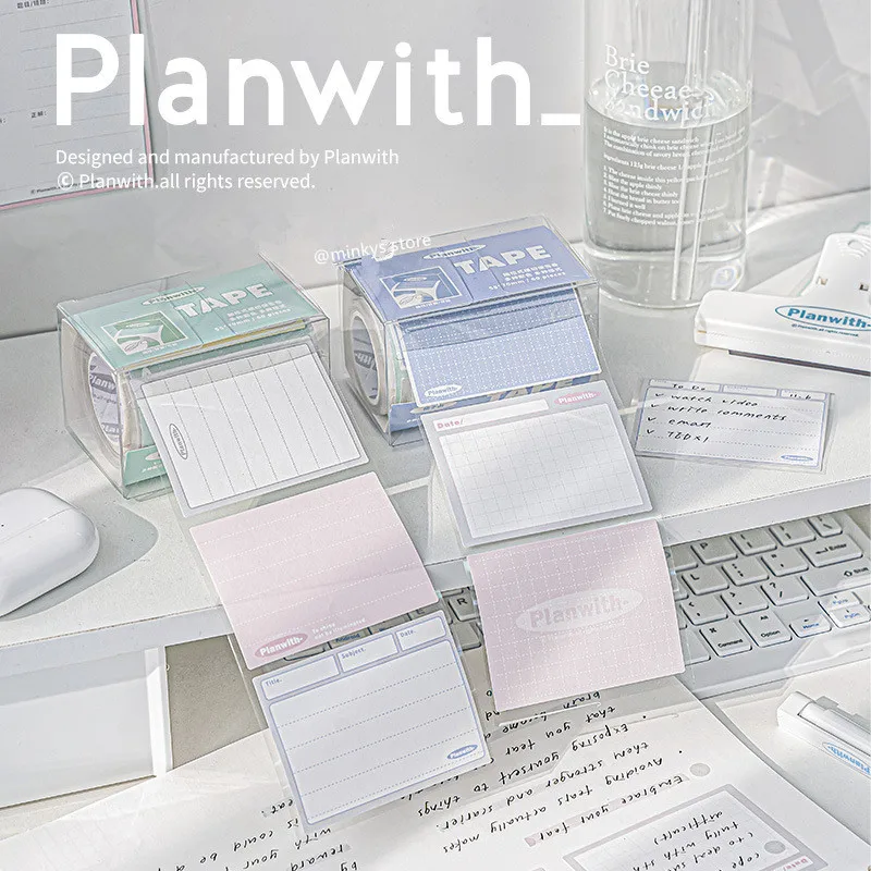 

MINKYS 60 Sheets/box Kawaii N times Sticky Memo Pads Memo Note Sticker Tape Scrapbooking Journal Material Paperlaria Stationery