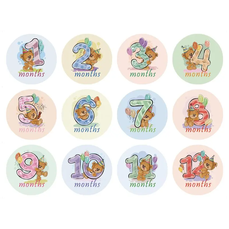 

for Creative DIY 0-12 Month Baby "My First Year" Pictures Display Paper Photo Cards Commemorate Kids Growing Memory Gift