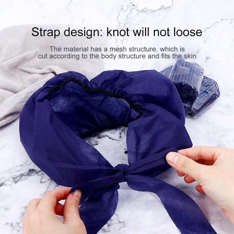 50 Pcs/pack Of Disposable Non-woven Bras Elastic Straps Spa Top Disposable Underwear Wrapping Bras Sauna Bras For Beauty Salons