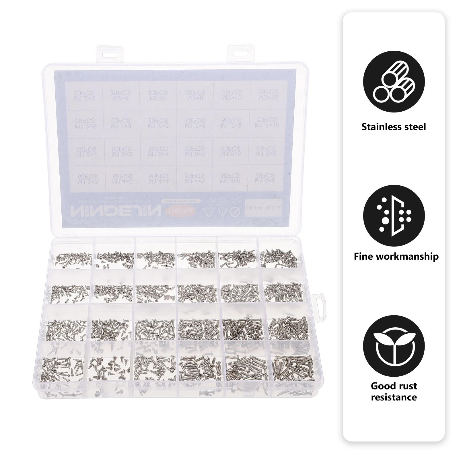 Набор винтов Ассортимент гвоздей и Маленькая саморезная нержавеющая сталь для