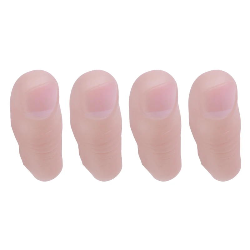 

4X Soft Thumb Tip Finger Fake Magic Trick Vinyl Toy Funny Prank