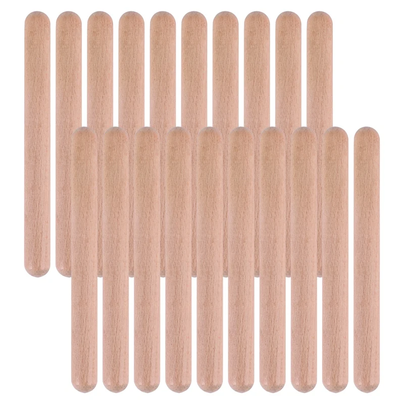 Фото 20Pieces 8 Inch Kids Rhythm Sticks Music Lummi Sticks Classical Wood Claves Musical Percussion Instrument Musical Sticks №1