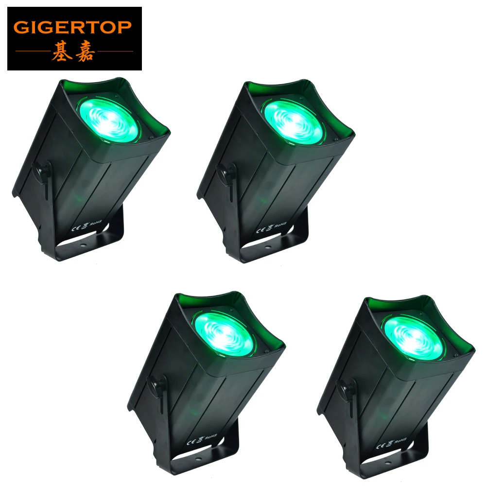 

TIPTOP 4 Pack LED Par Uplighting for Wedding Battery Power 50W RGBW 4IN1 Wireless DMX Remote DJ Event Stage Recharging