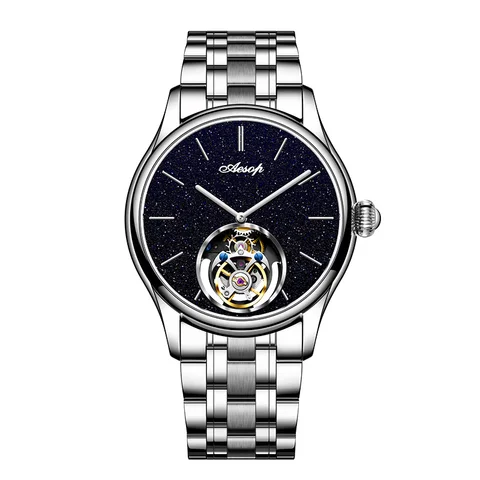 Роскошные мужские часы AESOP с турбийоном, водонепроницаемые спортивные часы для мужчин, механические повседневные наручные часы, мужские часы