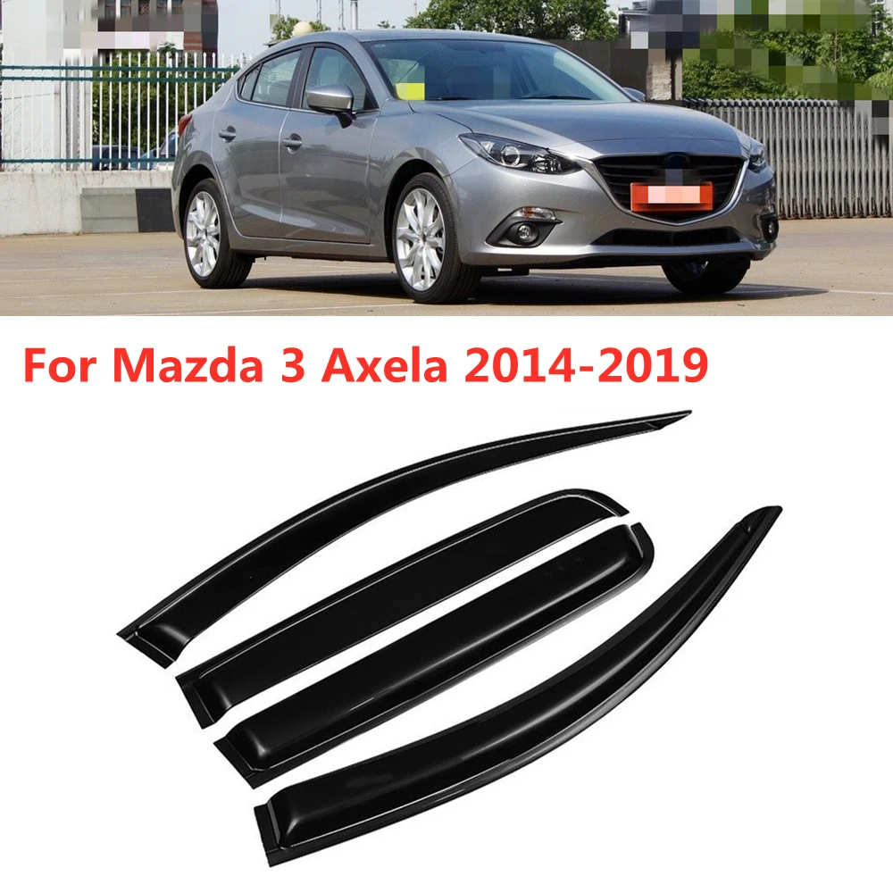 

Для Mazda 3 Axela 2014-2019 автомобильные аксессуары, оконные козырьки, защита от дождя и солнца, вентиляционный дефлектор ветра, защита от атмосферных воздействий, тонкая молдинговая отделка