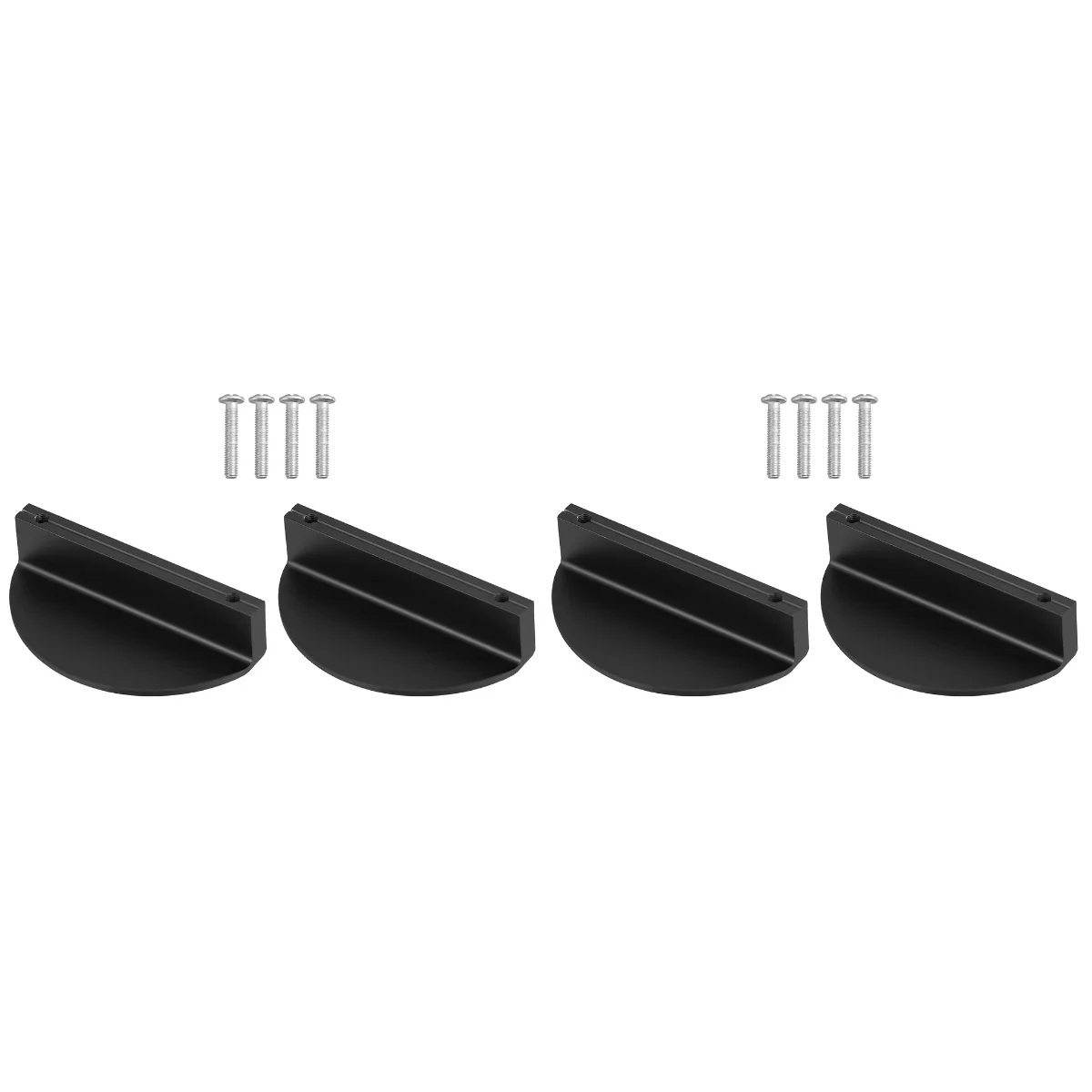 

4 pcs Semicircle Moon Drawer Pulls Space Aluminum Cabinet Handles Universal Cabinet Pulls