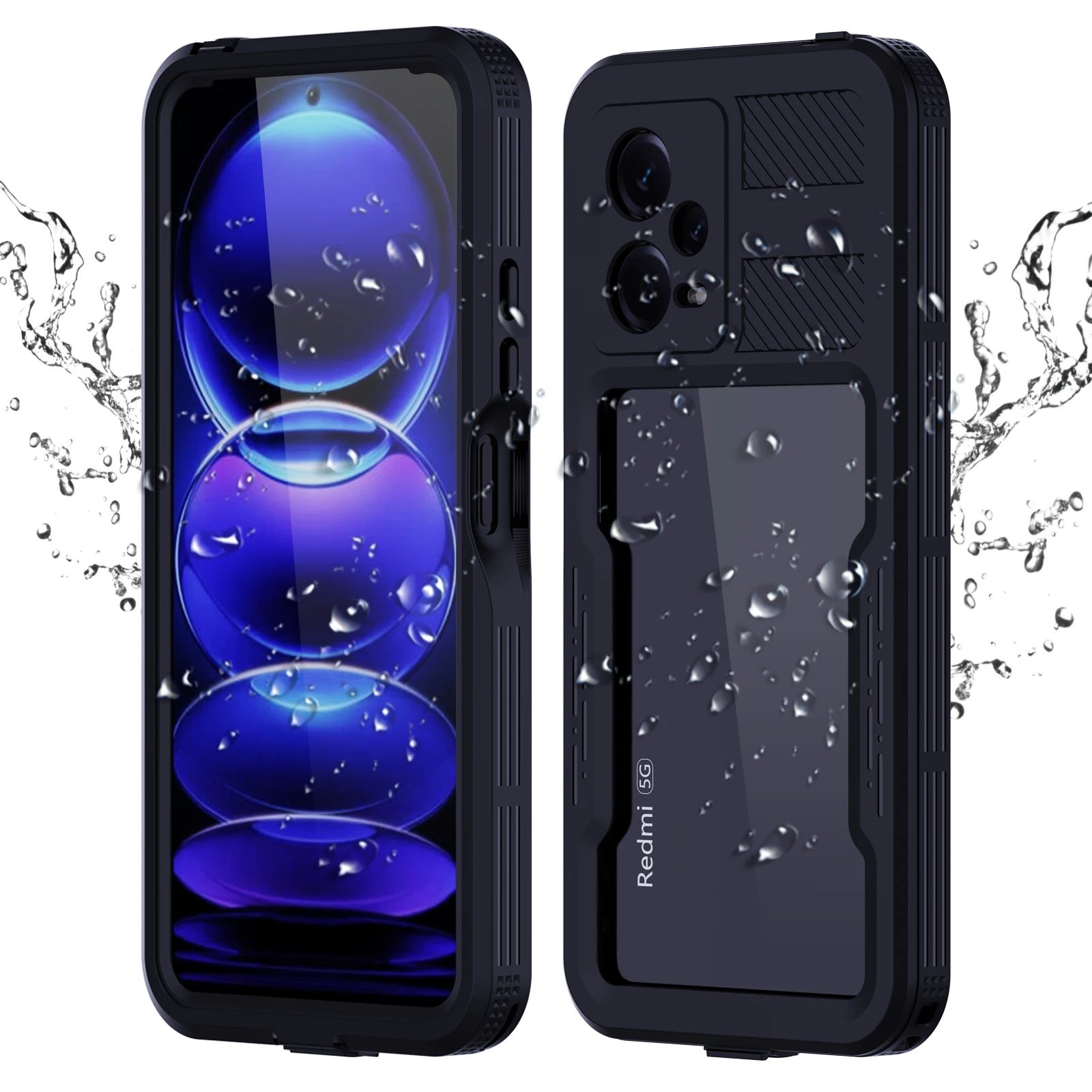 

for Xiaomi Waterproof Case, Full Body Shockproof Underwater Coque for Xiaomi Redmi Note 12 5G Water Case
