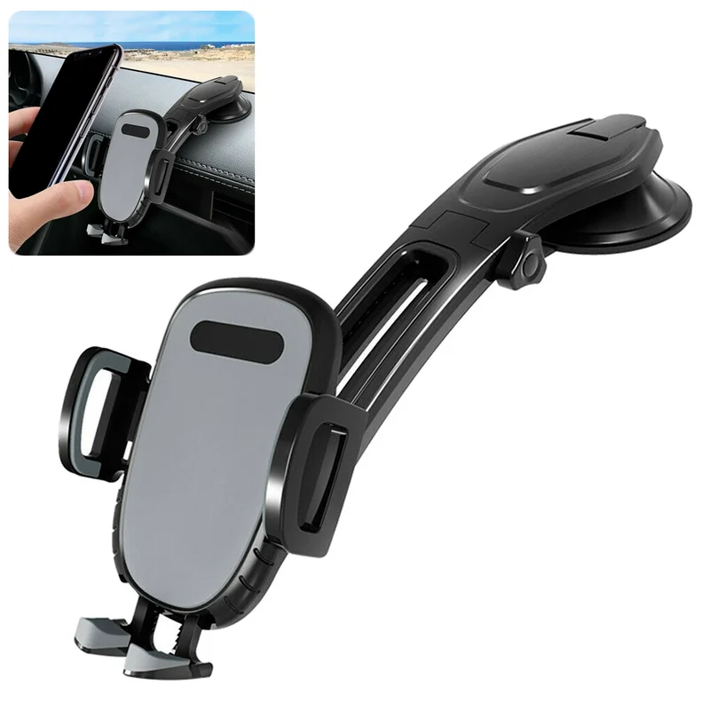 

Car Suction Cup Phone Holder Adjustable 360 Rotation Universal Auto Navigation Bracket for Xiaomi Huawei Samsung Iphone 12