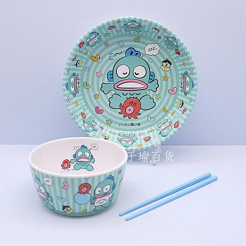 Hangyodon аниме Kawaii Sanrio Instagram тарелка для супа Милая палочка Ложка столовая посуда
