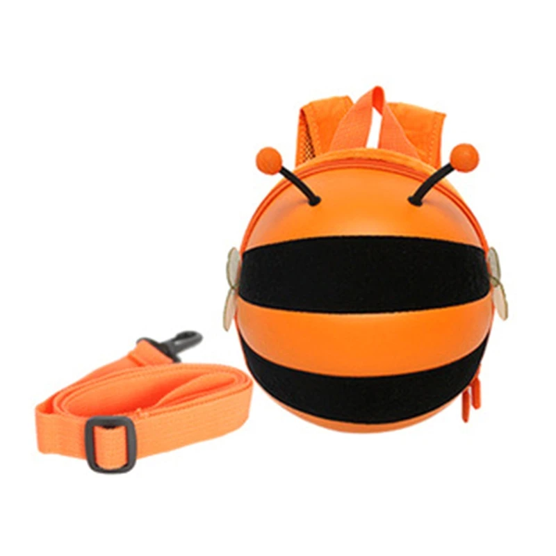 Baby Backpack Anti Lost Toddler Walking Safety Daypack Little Kids Travel Bag Reins Cute Bee Backpacks with Safety Leash