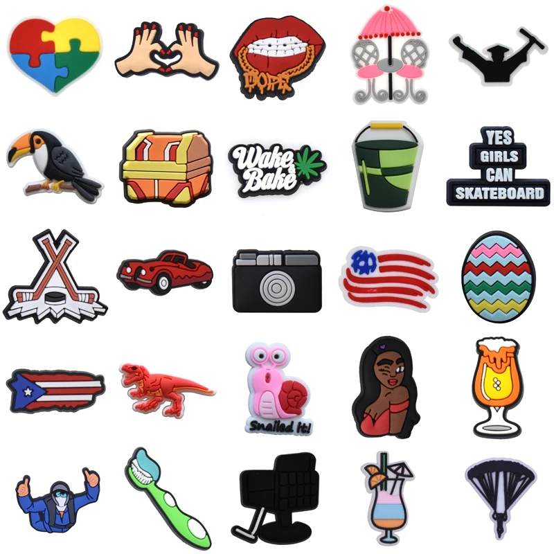 

Women Charm Girl Men Shoes Accessories Boy Gifts Para Pins Shoe Charms Set Jeans Wholesale Bulk Packs Decorations for Crocs Kids