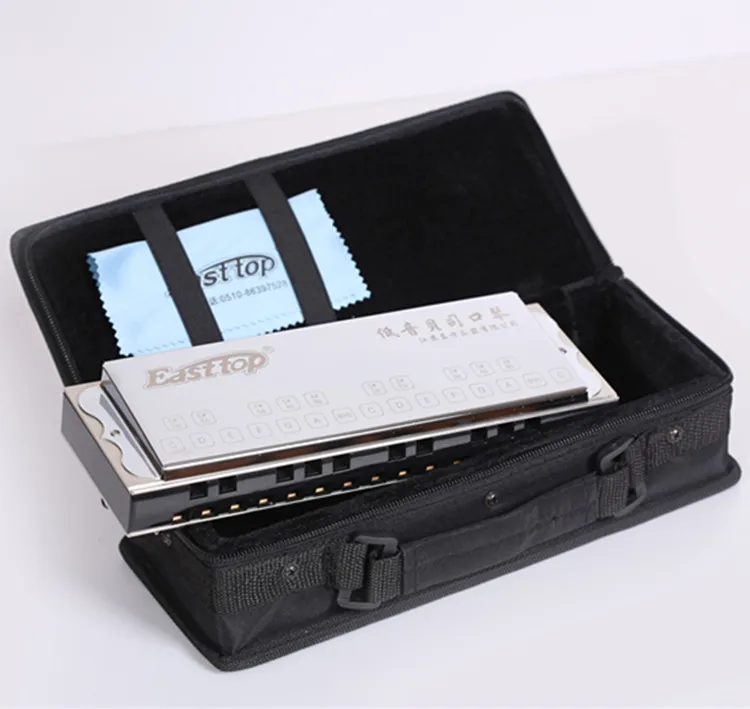 

T1 EASTTOP 25 holes musical instruments harmonica brass reedplate bass harmonica for sale