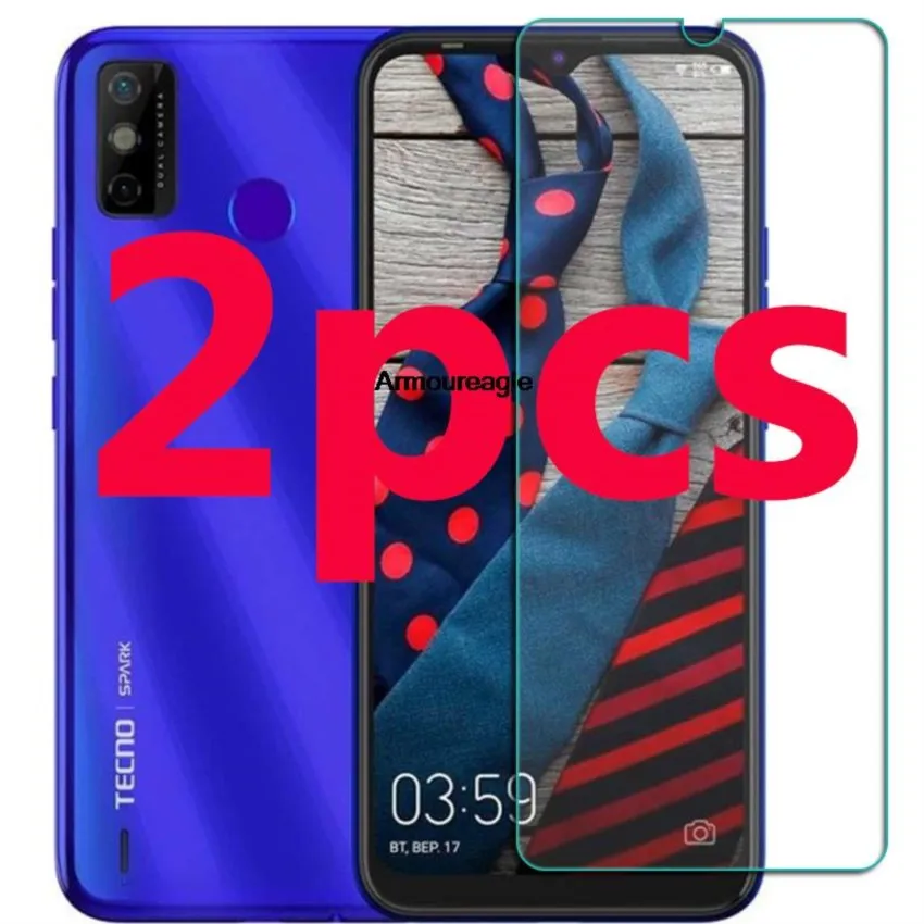 2 шт., защитное закаленное стекло для tecno spark 5 air