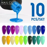 nailco 15ml 10pcsset gel varnish lacquer uv gel nail polish color gelpolishes vernis semi permanant extension soak off nail art