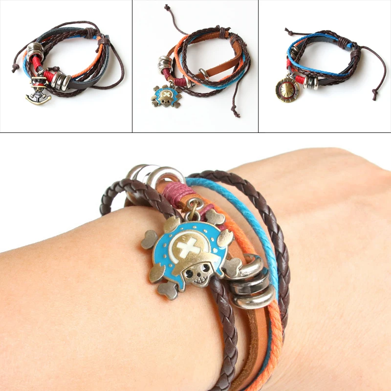 Цельные браслеты аниме-фигурки соломенная шляпа с черепом игрушки для мужчин и