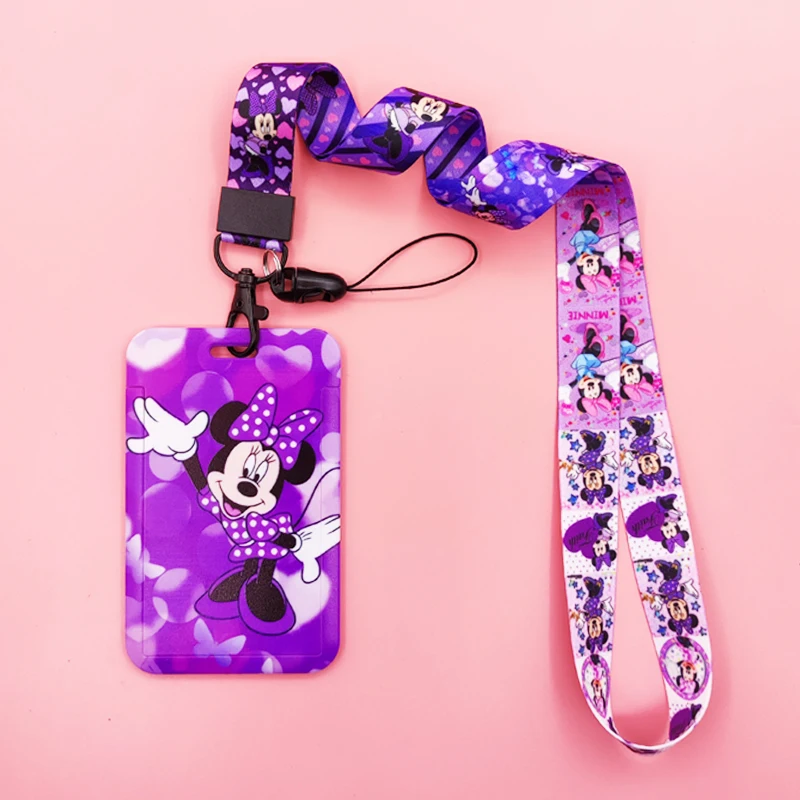 Держатель Для Бейджа С Микки Диснеем И Ремешком Кредитных Карт Унисекс На Шею
