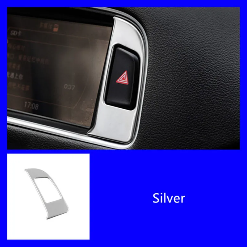 

Автомобильная консоль аварийный предупреждающий сигнал переключатель кнопка рамка декоративная крышка отделка для Audi Q5 2009-2016 LHD аксессуары из нержавеющей стали