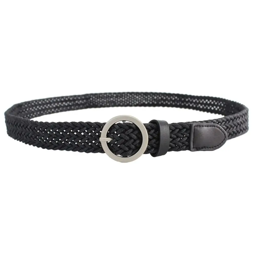 Accessories Pu Leather Wax Rope All-match Beach Women Waist Chain Round Button Braided Belt Ethnic Style Belts