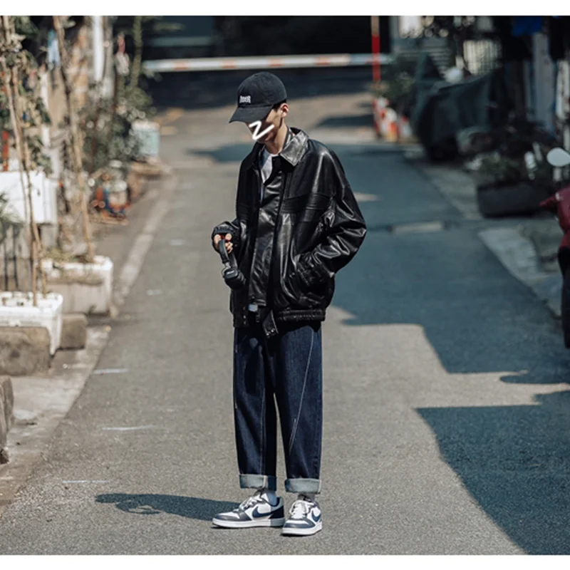 Men's Wear 2022 Fashion New Vintage Blue Straight Cylinder Jeans Loose Temperament Versatile Recreational Trousers Autumn Female