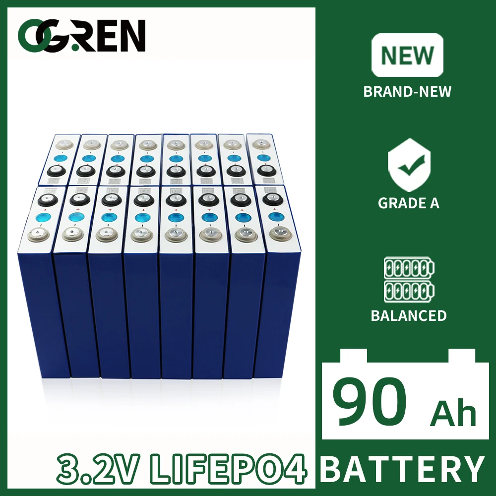 

Литий-железо-фосфатная аккумуляторная батарея, 3,2 В, 90 Ач, 1-32 шт.