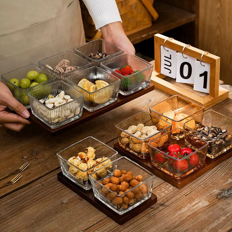 Винтажная разделенная фруктовая чаша в японском стиле с крышкой для дома