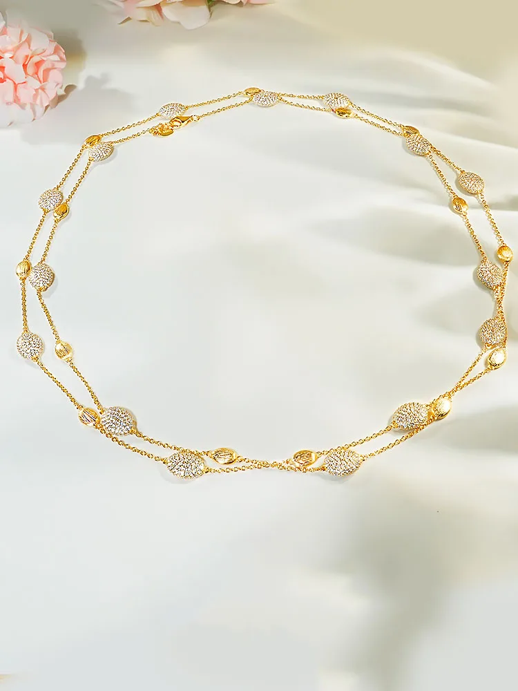 Матовое Ожерелье Из Стерлингового Серебра 925 Пробы В Богемном Стиле Женские