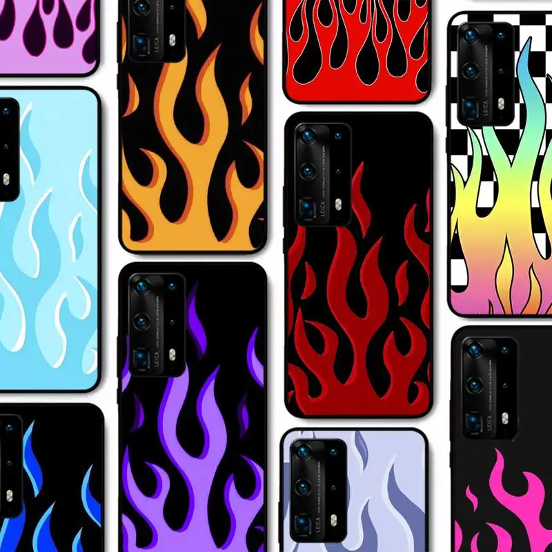 

Fashion Flames Phone Case for Huawei P30 40 20 10 8 9 lite pro plus Psmart2019