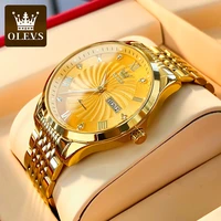olevs mens luxury automatic mechanical watches top brand waterproof classic watch for men luminous wristwatch