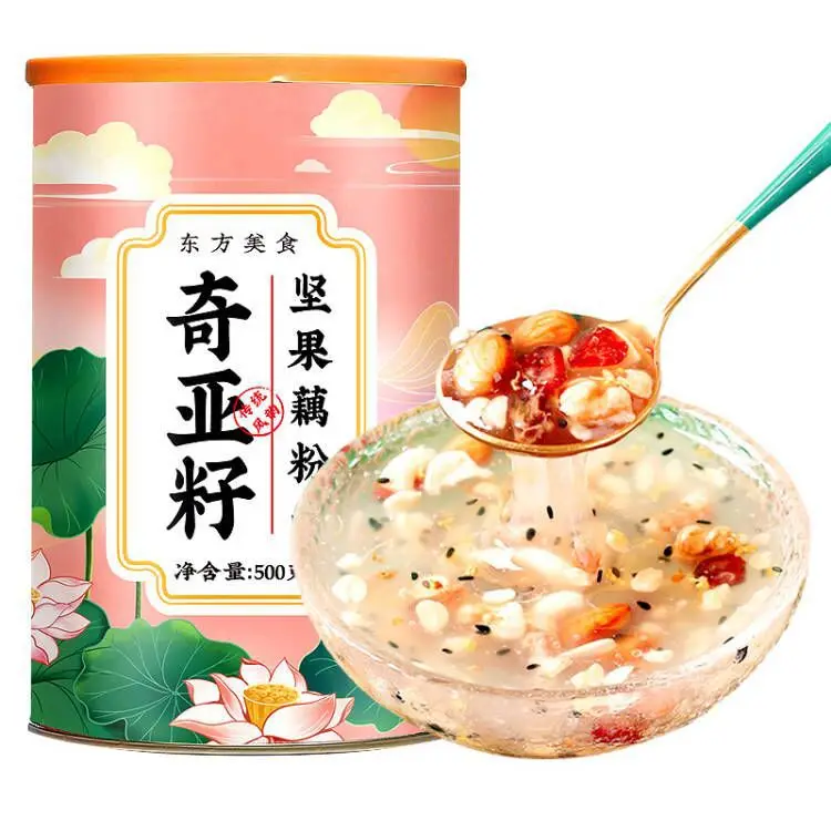 

Chia seed instant nut lotus root starch soup 500g/can No Teapot