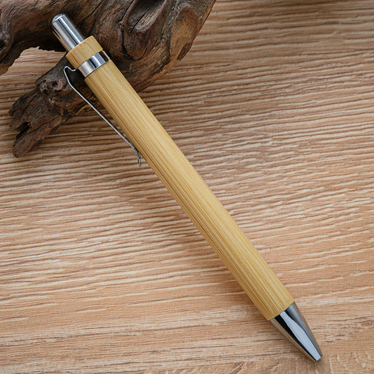 

1/2Pcs Bamboo Wood Ballpoint Pen 1.0mm Bullet Tip Blue Black Ink Business Signature Ball Pen Office School Wrting Stationery